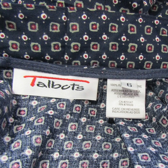 Vintage Talbots Long Modest Print Skirt Size 6 - Picture 3 of 4